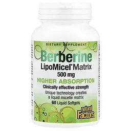Берберин Berberine LipoMicel Matrix 60 Softgels Natural Factors vit0006505