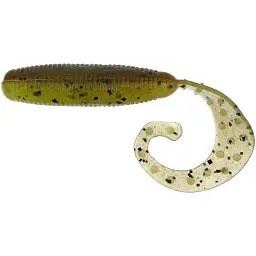 Силікон Reins Fat G-Tail Grub 3" B08 Green Pumpkin Chart Melon (10 шт/уп)