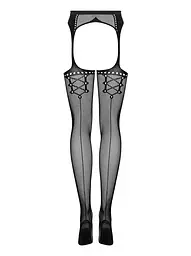 Панчохи з поясом Obsessive S314 S/M/L чорний - мініатюра 6