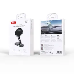 Автотримач XO C150 Magnetic 360° rotating holder with metal base Чорний - мініатюра 6