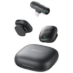 Петличний бездротовий мікрофон R1 Type-C Black Acefast teh0029552 - мініатюра 4