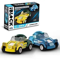 Іграшка конструктор iBlock Мегакари Kids hits KH52/004 208 деталей (6907496587036)
