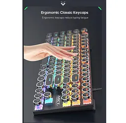 Клавіатура механічна ігрова з підсвічуванням iMICE GK-800, Eng/Укр/Рус, Black - мініатюра 10