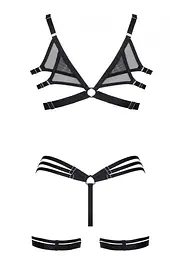Комплект білизни Demoniq LadyX Adora XL чорний - мініатюра 7