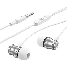 Навушники Borofone Platinum металеві універсальні earphones with microphone BM75 1.2 m Hi-Fi чорні - мініатюра 5