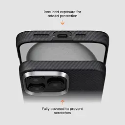 Карбоновий чохол Pitaka Ultra-Slim Case Black/Grey Twill для iPhone 16 Pro Max (KI1601PMA) - мініатюра 4