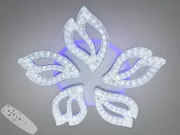 Сучасна LED-люстра Diasha 25100/5WH LED 3color біла 80 Вт з пультом і димером