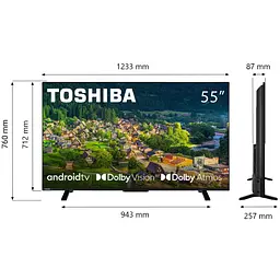 TV 55 Toshiba 55UA2363DG UHD/LED/T2/Android 11/2 x 10W/Dolby Digital/HDMI/Wi-Fi/VESA 200 x 200 M4/Bl - мініатюра 9