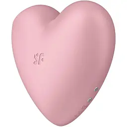 Вакуумний стимулятор-серце з вібрацією Satisfyer Cutie Heart Light Red - мініатюра 5