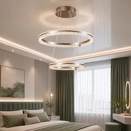 Підвісна світлодіодна люстра Splendid Ray LF9841/2 LED MK CF з кільцевим дизайном і димером
