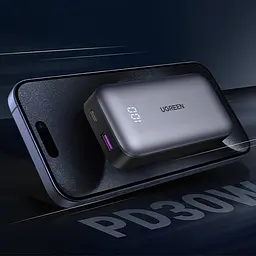 Зовнішній акумулятор - скозна зарядка 2-стороння Ugreen PB501 10000mAh 30W Two-way білий - мініатюра 2