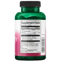 Концентрат цільних фруктів журавлини Swanson Cranberry Whole Fruit Concentrate Super Strength 420 мг 60 капсул (2023-10-2732) - мініатюра 2