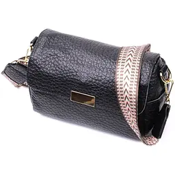 Класична шкіряна сумка з оригінальною плечовою лямкою Vintage 20,5х13х9,5 см sum0029006