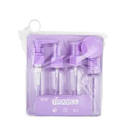 Дорожній набір із 5 флаконів для косметики WH Travel Bottles Set, Фіолетовий