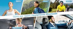 Спортивні кісткові бездротові навушники LOBKIN K21 з Bluetooth 5.4, Open Ear, мікрофоном, IPX5 жовто-коричневі - мініатюра 11