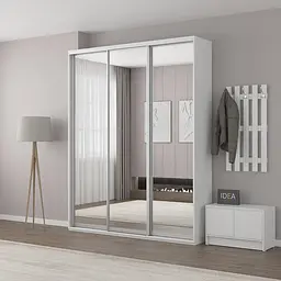 Шафа-купе Idea серія 6 190 x 45 x 210 см Білий Дзеркало