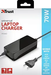 Адаптер живлення Trust Primo 70W-19V Universal Laptop Charger, чорний teh0013443 - мініатюра 6