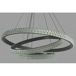 Підвісна люстра LED у вітальню Linisoln 1956-80*60*40 BK метал, акрил, LED-стрічка, 80*60*40 см, потужність 140 Вт - мініатюра 2
