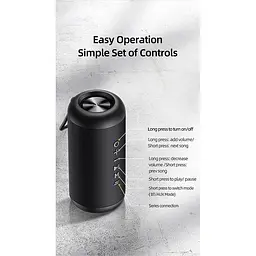 Портативна акустика Usams Portable Outdoor Wireless Speaker YX Series US-YX008 IPX6 10W чорна - мініатюра 7