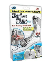 Водозберігаюча насадка на кран Turbo Flex 360 Аератор для економії води - мініатюра 5