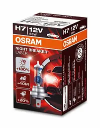 Автолампа галогенна Osram Night Breaker Laser +130% 12V H7 55W 1 шт (64210 NBL)