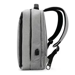 Рюкзак міський Tigernu T-B3269 компактний з USB портом та відсіком для ноутбука до 14'' 12.5л Slivery Gray (19386) - мініатюра 2