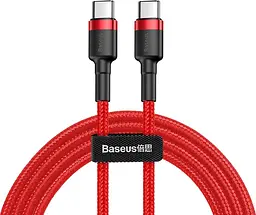 Кабель Baseus Cafule Type-C to Type-C PD2.0 60W (20V 3A) 1m red (CATKLF-G09)