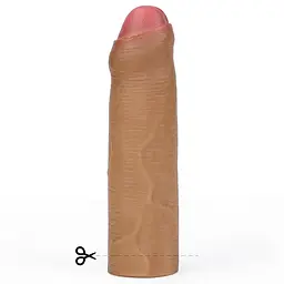 Насадка на пеніс Revolutionary Silicone Nature Extender Add 1" 16.5 см (коричневий) - мініатюра 5