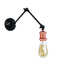 Бра настінне Levistella 752WZ1106-1, E27, 60W, чорний, рожеве золото, для дому
