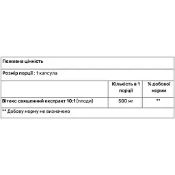 Екстракт плодів Вітексу Haya Labs Vitex Fruit Extract 500 мг 100 капсул - мініатюра 2