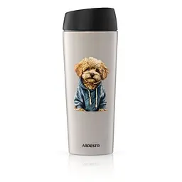 Термокружка Ardesto Coffee Time Maltipoo 450мл, нержавіюча сталь, бежевий (AR2645MP) - мініатюра 2