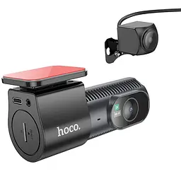 Відеореєстратор Hoco DV8 2K Display Hidden Driving Recorder (with rear camera) Black