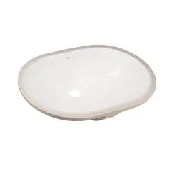Умивальник Qtap Stork врізний овальний 560x395x195 мм White + донний клапан PU02O, Білий - мініатюра 4