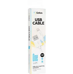 Кабель Gelius One Cable USB to Lightning GP-UC118 12W 2m White - мініатюра 2