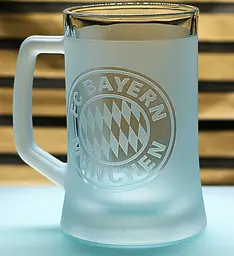 Пивний келих 660 мл ФК Bayern München Бавария з гравіюванням подарунок для фаната   футбольний кухоль - мініатюра 3