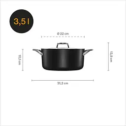 Каструля з кришкою Fiskars Taiten OPTIHEAT™, 3,5 л (1066952) - мініатюра 2