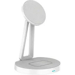 Бездротовий зарядний пристрій WiWU 2in1 Magnetic Wireless Charger M13 White [91676] - мініатюра 3