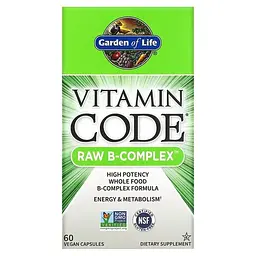 Комплекс витаминов группы В Vitamin Code Raw B-Complex 60 Capsules Garden of Life vit0005664