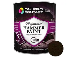 Емаль молоткова DNIPRO CONTACT шоколадний 2.0кг HAMMER PAINT