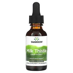 Расторопша (Силимарин) Milk Thistle Liquid Extract 29.6 мл Swanson vit0004990