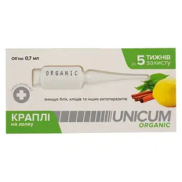 Краплі Unicum Organic від бліх та кліщів для котів 3 шт. (UN-025) - мініатюра 3