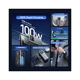 Батарея універсальна Vention 20000 mAh 100W Gray TFT Display Type (FKCH0) - мініатюра 4