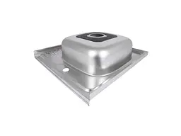 Мийка накладна Brinex 600х600х160мм 1 6060-R, Satin 0,6мм BRIN6060RSAT06 - мініатюра 4