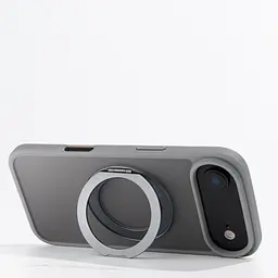 Противоударный чехол-панель для Apple iPhone 17 Air, Unit Stand2, серый, силикон + поликарбонат, защита всего корпуса, с подставкой, поддержка магнитных держателей и беспроводной зарядки (MagSafe), ArmorStandart (ARM86343) - мініатюра 4