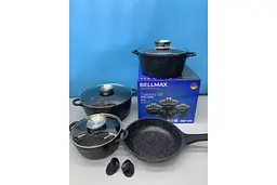Набір посуду 9 предметів Bellmax Cookware Set BM-120 - мініатюра 2