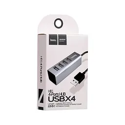 Концентратор HOCO USB 2.0 to 4xUSB Line machine HB1 Tarnish (6957531038139) - мініатюра 4