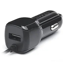 Автомобільний зарядний пристрій REAL-EL CA-15 (2USB, 2.1A) Black + кабель microUSB (EL123160009)