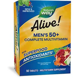 Комплекс для здоров'я чоловіків 50+ Nature's Way Alive! Men's 50+, 50 таблеток