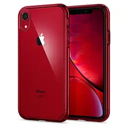 Чохол протиударний Spigen Ultra Hybrid 064CS25346 для iPhone XR (6.1") Red - мініатюра 3