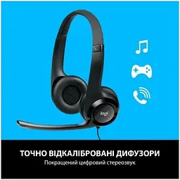 Гарнітура Logitech H390 USB чорна (981-000406, 981-000014) - мініатюра 3